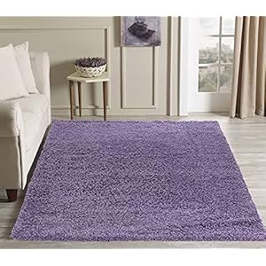 Serdim Rugs Living Room Shaggy Area Rugs LILAC 80x150cm(2’6″x5’0)