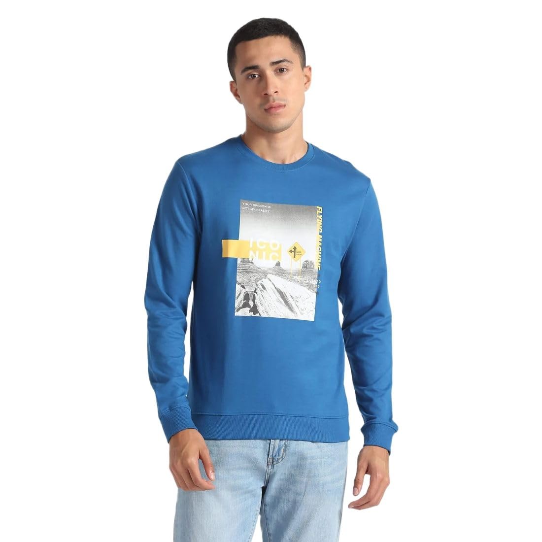 flying machine Men's Regular Fit Sweatshirt| Printed-picture-43