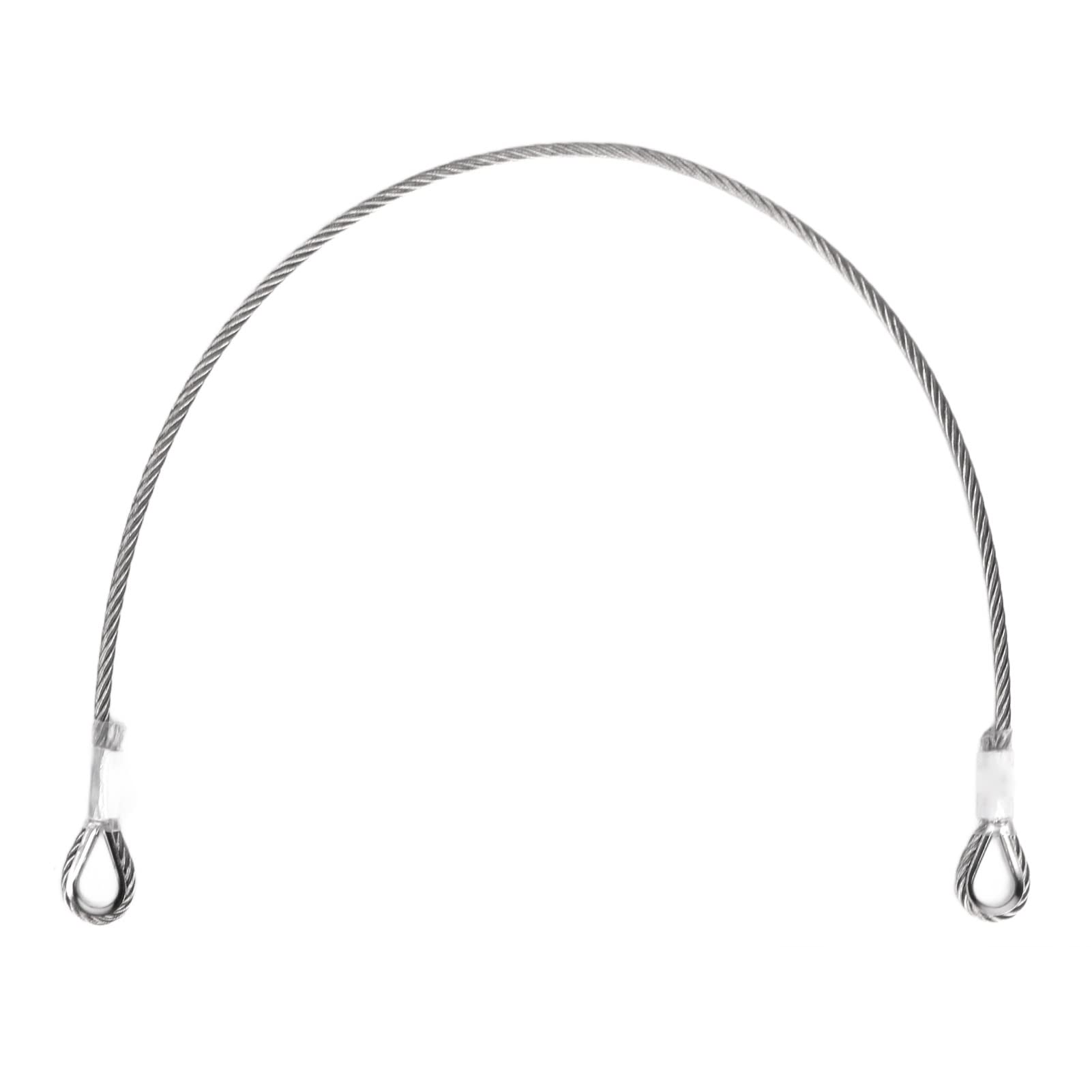 Cable de Seguridad Resistente para Viajes Al Aire, Cable de Bloqueo de Acero de Doble Bucle Duradero, Soporte de Carga de 25 KN, Longitud de 3,28 Pies