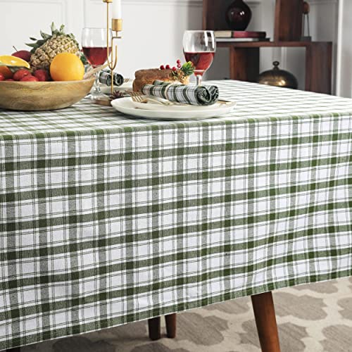 Folkulture Farmhouse Tablecloth Or Outdoor Table Cloth, 100% Cotton, Checkered Tablecloth For Table Décor, Rectangle Tablecloth Or Buffalo Plaid Tablecloth, 60 X 72 Inches, (Juniper Green) #TOP1