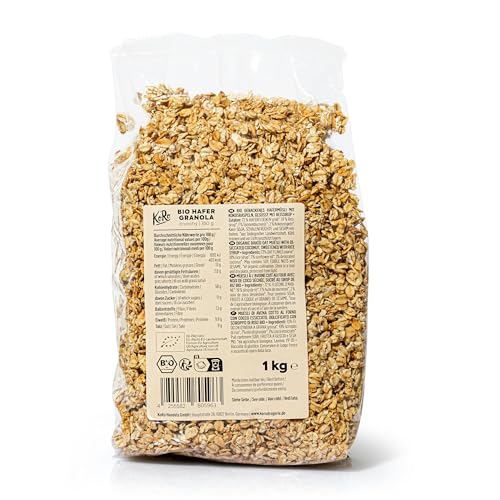 KoRo - Crunchy Bio Hafer Granola 1 kg - 100% Bio-Qualität - Vegan - Mit Reissirup gesüßt
