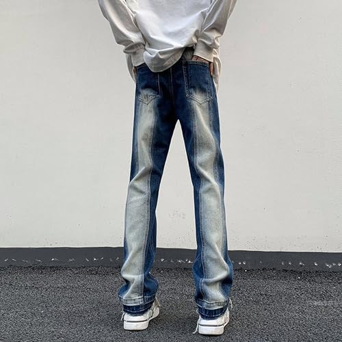Blue Jeans Mens Pants Casual Loose Fit Jeans for Men Relaxed Fit Lounge Pants Straight Leg Regular Fit4