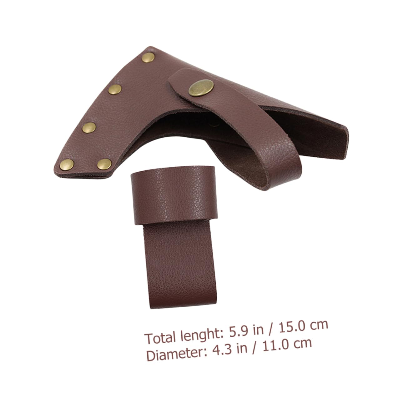 KALLORY Outdoor Axe Protective Sleeve Durable Hatchet Cover for Camping Lightweight and Portable Design Rustic Style Present for Camping Enthusiasts Light Brown