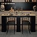VECELO Small Bar Table and Chairs Tall Kitchen Breakfast Nook with Stools/Dining Set for 2, Storage Shelves, Space-Saving, Gray