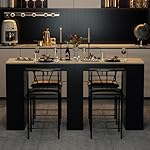 VECELO Small Bar Table and Chairs Tall Kitchen Breakfast Nook with Stools/Dining Set for 2, Storage Shelves, Space-Saving, Gray - Image 5