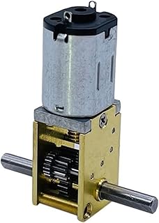 ELLANA Powered Mini GA12-N20 Worm Gear Motor, Double Shaft 12V Micro DC Motor, Dual-axis Self-Locking Smart Car Robot N20 Motor Torque Gear