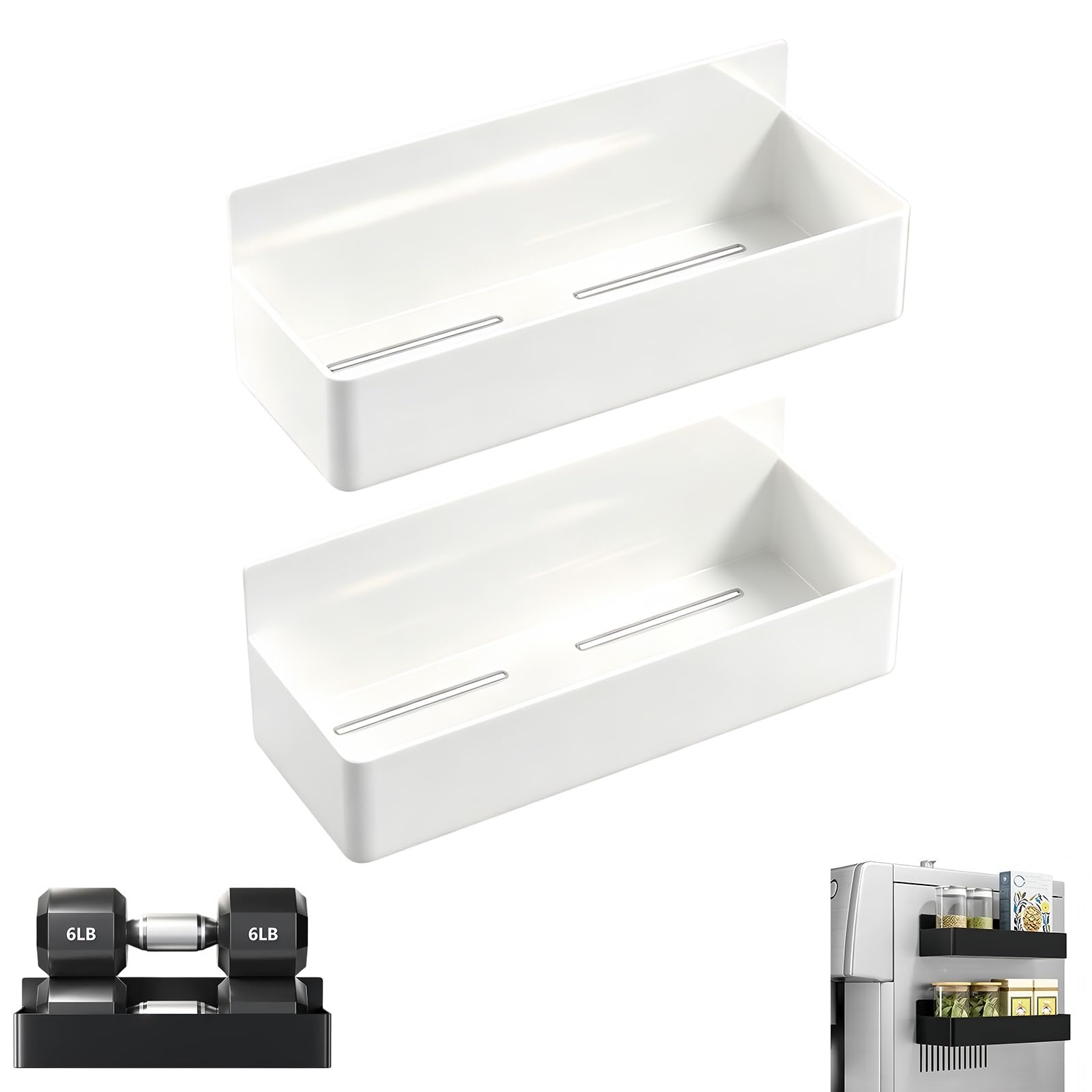 HOPASRISEE Strong Magnetic Refrigerator Shelf for Kitchen Organization