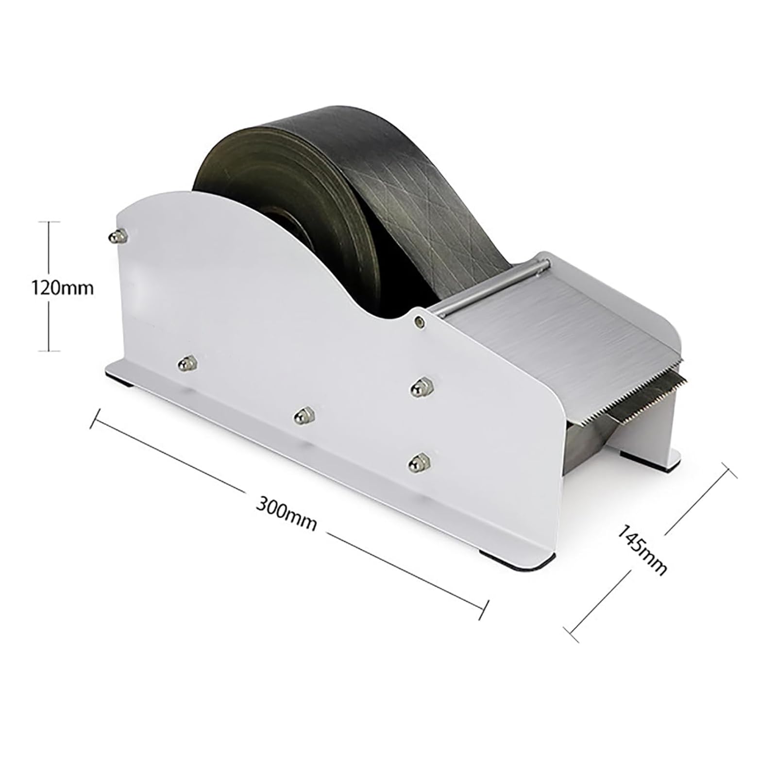 Dispensador de cinta kraft, ancho ajustable manual para cinta de 0.98 a 3.54 pulgadas, corte rápido, fregadero grande, resistente y duradero, ideal para uso en almacén y oficina