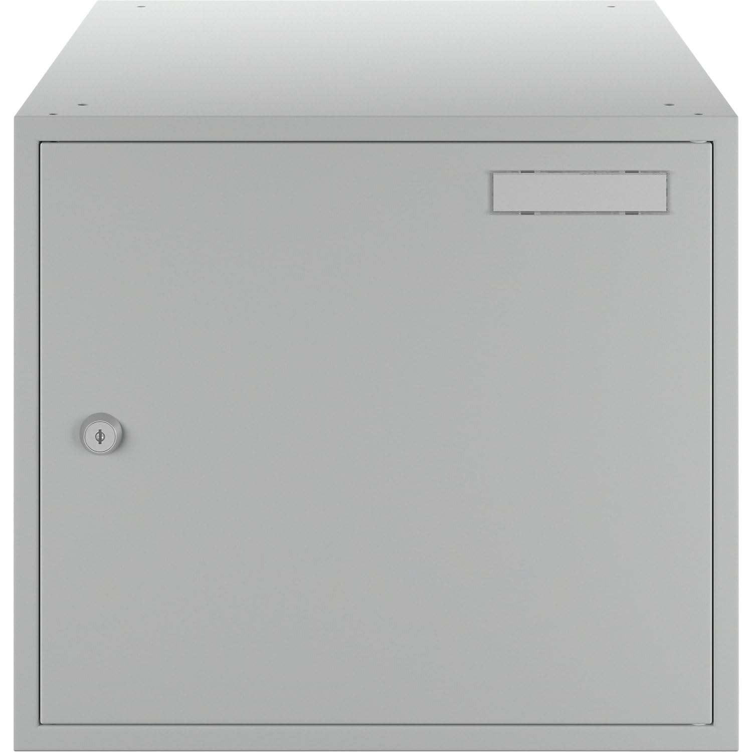 Casier verrouillable 350 x 400 x 450 mm porte en tôle pleine gris clair
