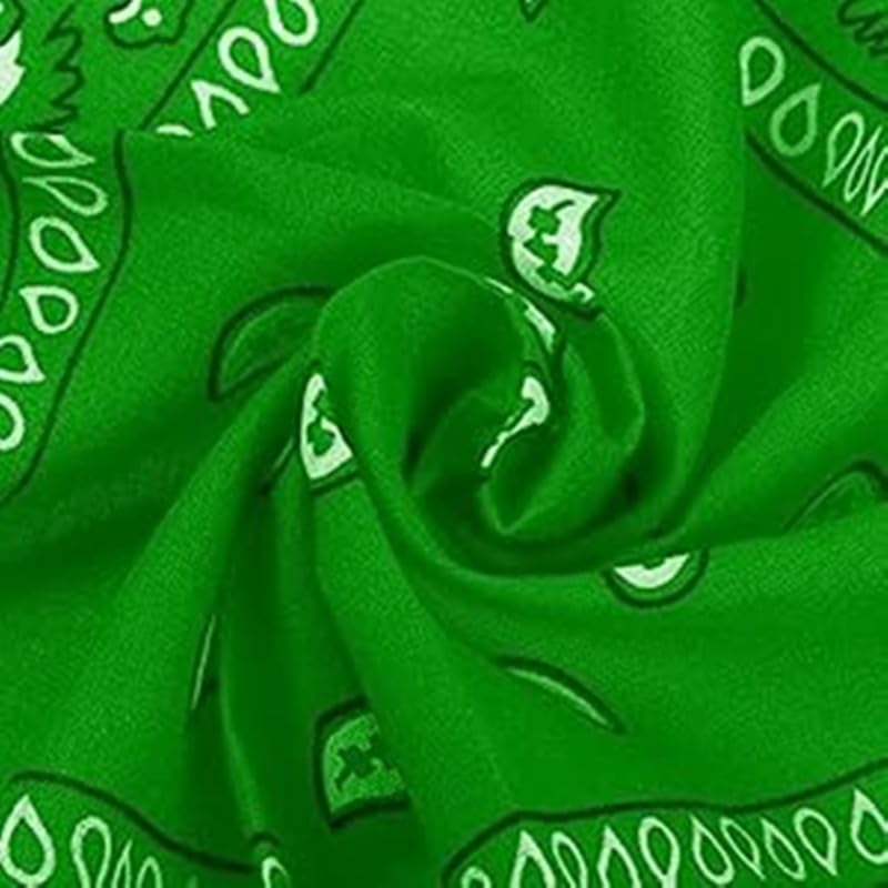 DIKHAWA Unisex Cotton Bandana/Head Wrap/Wristband/Face Cover/Handkerchief For Men And Women (PINK,ORANGE,GREEN_50CM X 50CM_Pack of 3) 2