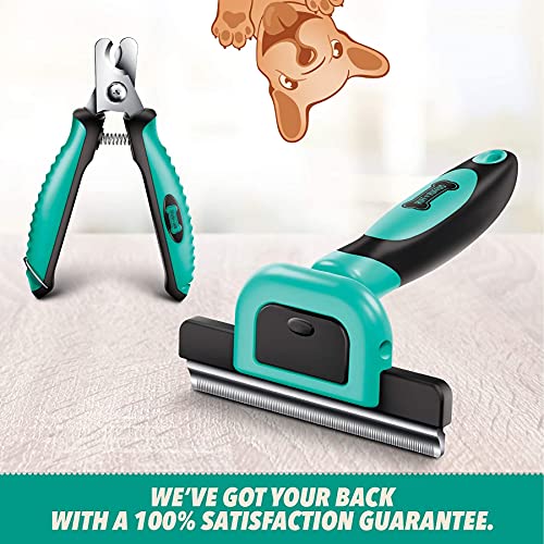 Ruff 'n Ruffus Deshedding Brush + Free Bonus Nail Clippers | Reduces Shedding by up to 95% | Pet Brush for All Breeds… - Image 4