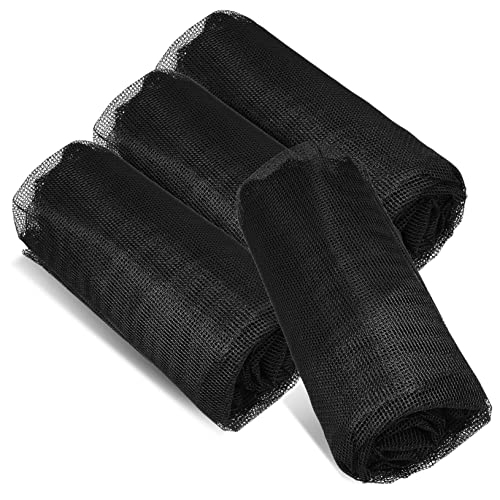 Hemobllo 4pcs 80cm Black Polyester Mesh Covers for Rain Buckets and Water Barrels, Outdoor Net Protection for Harvesting and Debris Prevention