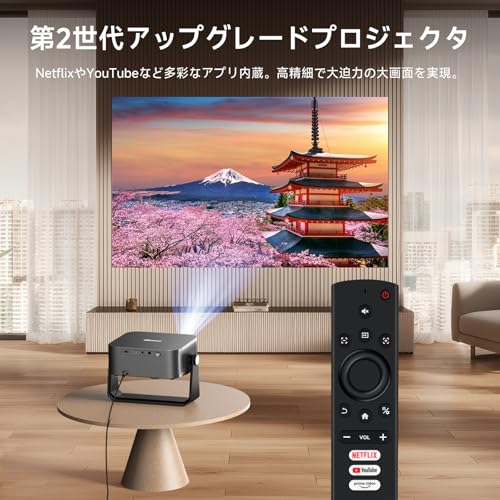 undefined 【2025革新360°回転可能】iSinbox プロジェクター 家庭用 小型 天井投影 1200ASNI 高輝度 1080P 4K対応 オートフォーカス 6D&6P自動台形補正 双方向bluetooth5.3 Wi-Fi6 ホームプロジェクター 300"大画面 リビング 家庭用Projector 持ち運び IOS/Android/パソコン/DVD/PS機/HDMI接続可 プレゼントに最適(黒) の商品画像 1