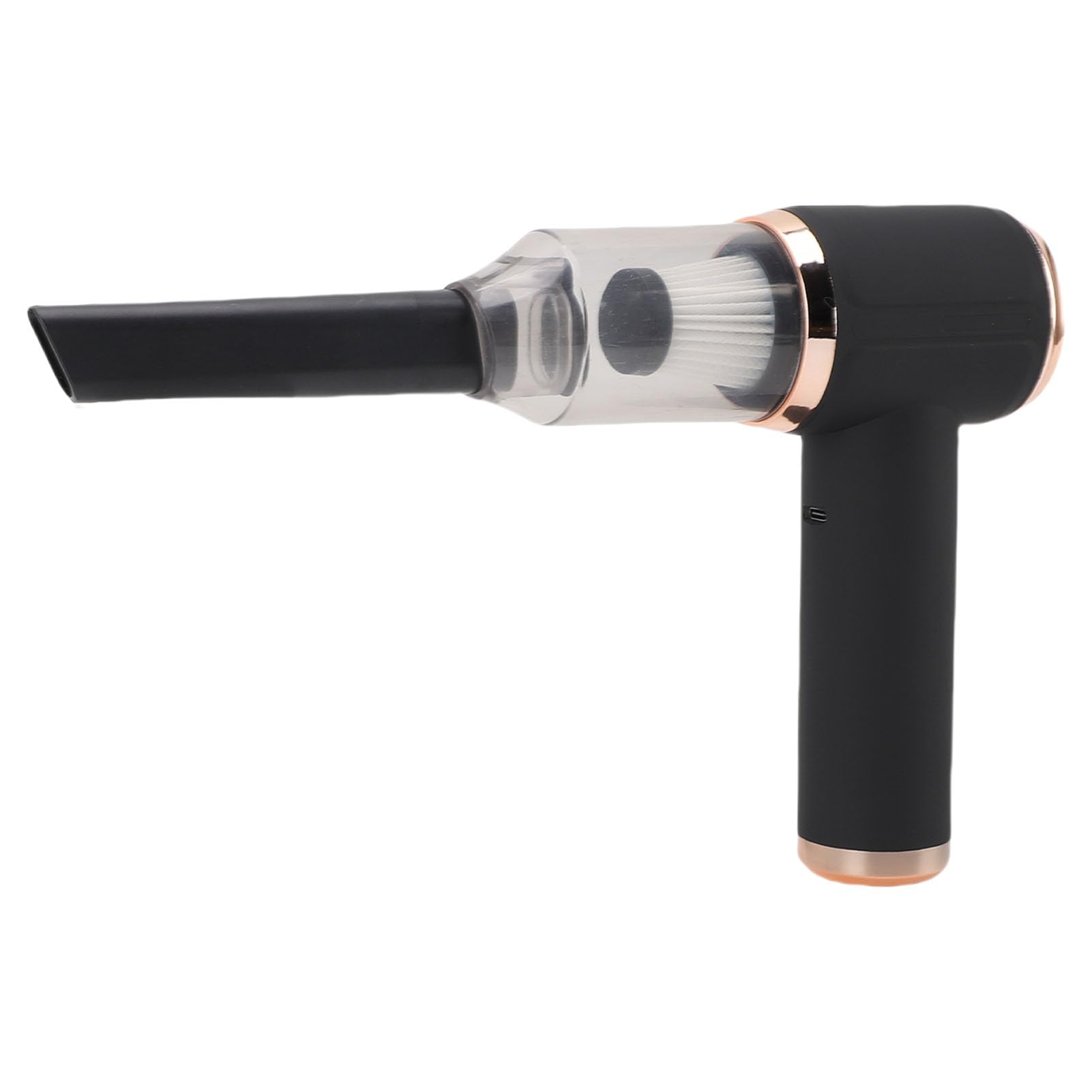 Depisuta Handheld Car Vacuum Cleaner, High Power Rechargeable Cordless Air Blower with 5 Replaceable Nozzles Multifunctional Small Air Duster for Keyboard Pet Hair Travel RV Office