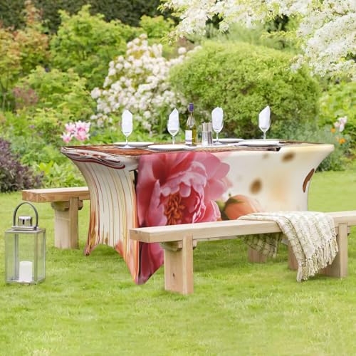 Nappe de table rectangulaire infroissable pour masquer les plis - 8