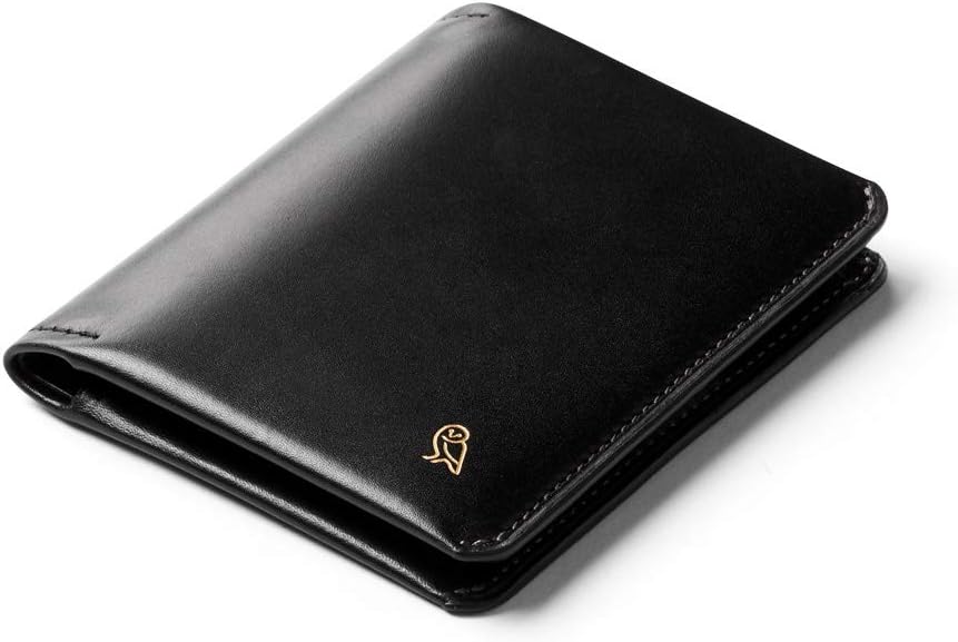 Bellroy Slim Sleeve Wallet - Designers Edition (European Leather Design, Holds 4-12 Cards & Folded Notes) - Black