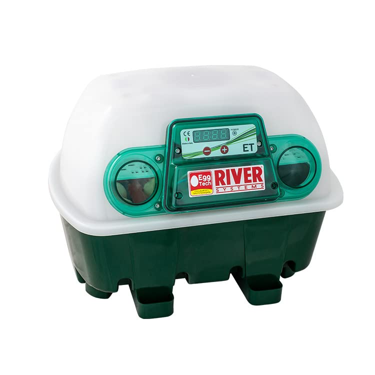 Incubadora digital semiautomática para huevos - River Systems - Capacidad 12 huevos grandes y 48 de tamaño pequeño