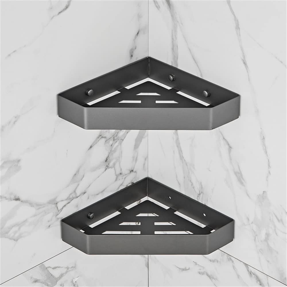 BAHELS Corner Shower Caddy Bathroom Shelf Chrome Bath Shower Shelf Stainless Steel Black Bathroom Corner Shelf Wall Mounted