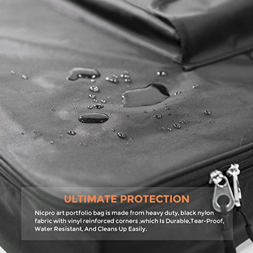 Nicpro MG072 Large Art Portfolio Bag 35 X 43 Inches Waterproof Nylon Artist Storage Case thumb #4