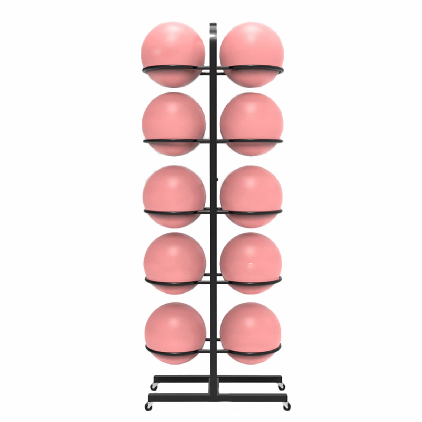 Organiseur de stockage de balles de yoga pour salle de fitness, salle de gym, studio, mini organisateur commercial de ballons de gymnastique, gain de place