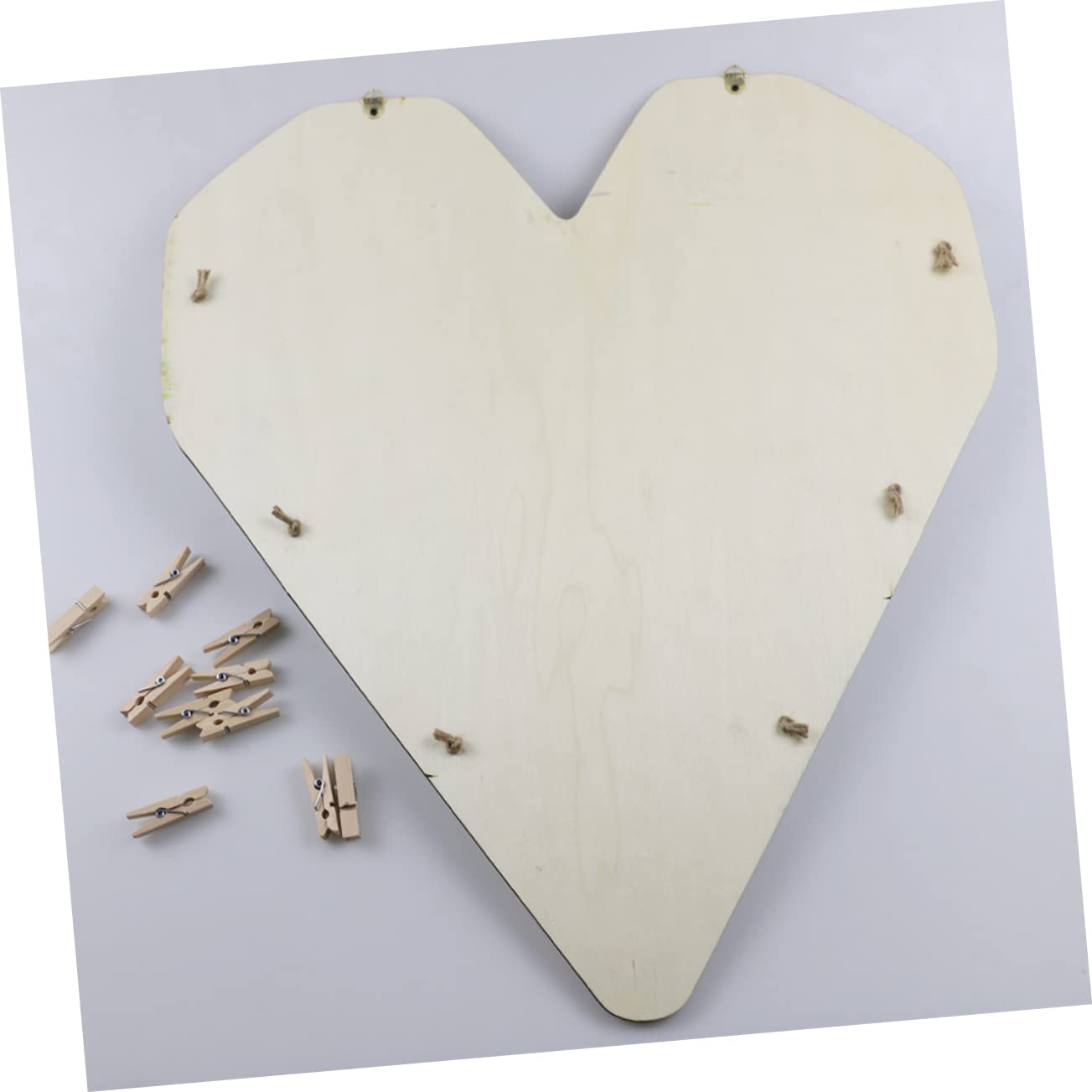 Alipis Cuore in Legno Portafoto da Parete, Stile Rustico Beige, per Matrimonio e Anniversario, Decorazione per Foto e Casa