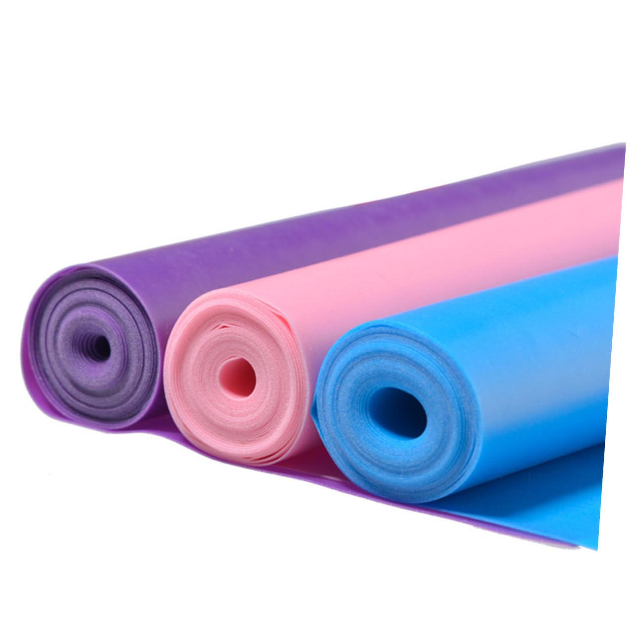 VICASKY 9 Fasce Elastiche Resistenza per Yoga Fitness e Stretching Cinghie Allenamento Antiscivolo per Migliorare Flessibilità e Colori Blu Rosa