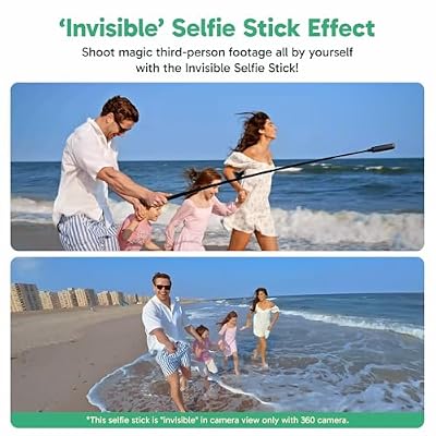 AKASO 47.2/120cm Invisible Selfie Stick - Aluminum Alloy Invisible Pole for Insta360 X5/4/3, DJI Osmo 360, GoPro Hero 13/12/11, AKASO 360/EK7000/EK7000 Pro, Brave 4/4 Pro, Brave 7/7 LE Action Camera