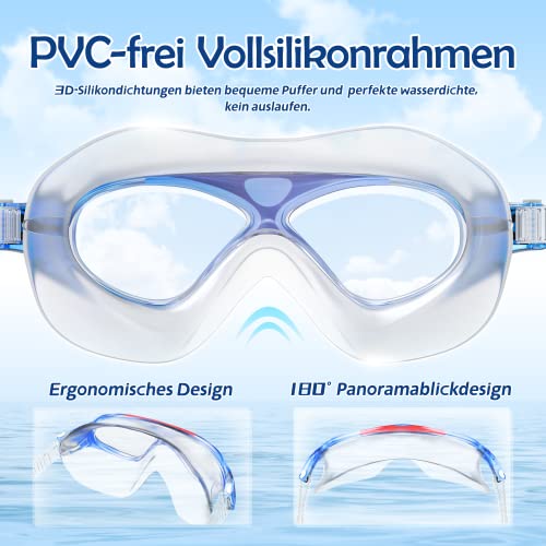 Walliebe Occhialini da nuoto per uomo e donna, con...