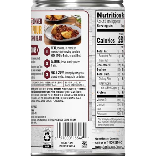 Image of Campbell's Chunky Hot and Spicy Chili With Beans, 19 oz Can (Pack of 2)