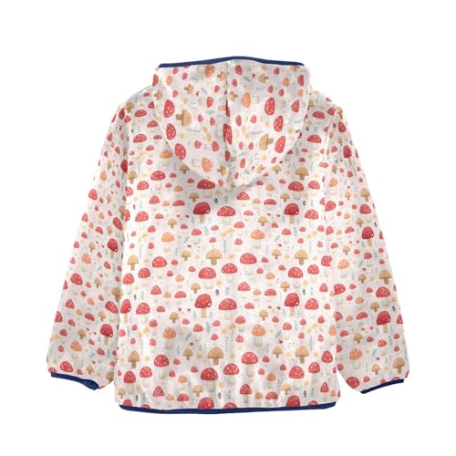 Mushroom Boys Fleece Coat,Children's Zip-Up Hoodie Jacket,Baby Warm Fashion Outerwear 3-10T,A1132872