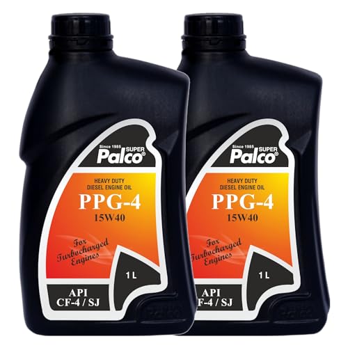 Image of PALCO PPG-4 15W40 | API:CF-4 /SJ & MB 228.1 Multigrade Engine oil for Diesel Commercial Road Transport Off Highway Vehicles | New Generation Automotive Vehicles | 1 Litres (Pack 2)