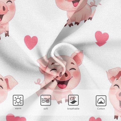 Cute Cartoon Pigs White Undies for Toddler Girls, Cotton Girls Underwear, 2T–8 Years3