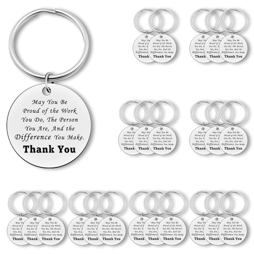 24Pcs Appreciation Keychain for Coworker Employee Teacher Therapists Nurse Colleague