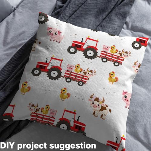 Premium Farm Animal Outdoor Fabric by The Yard - Rustic Cow, Pig & Chicken Print for DIY Projects and Home Decor, 36" x 59" 4 Premium Farm Animal Outdoor Fabric by The Yard - Rustic Cow, Pig & Chicken Print for DIY Projects and Home Decor, 36" x 59" - Image 3