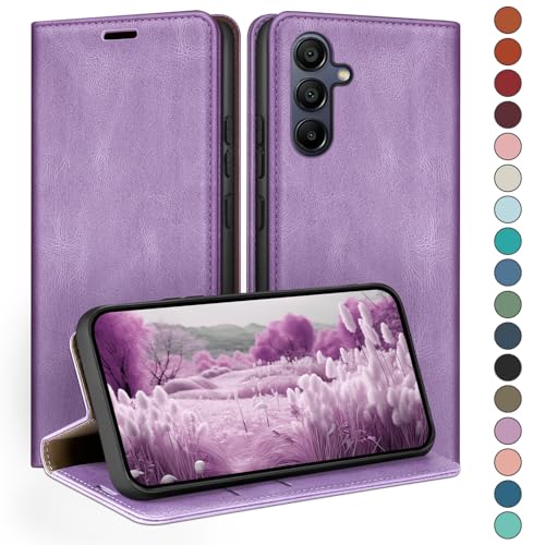 Coque Samsung Galaxy A35 anti-RFID et étui portefeuille en cuir