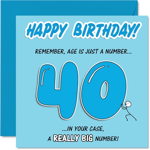 Stuff4 �ʔ���40�΂̒a�����J�[�h - �r�b�O�o�[�X�f�[�o���^�[ - ��_�ȃu���[�f�U�C�� �����40�΂ƗV�ѐS�̂���N��̃W���[�N - �p�[�e�B�[�ŏ΂��̂͊ԈႢ�Ȃ� - 5.7�C���`�̐����`�A�����t��