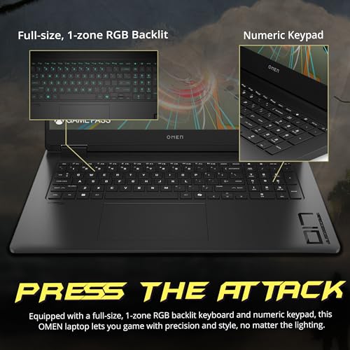 Image of HP Omen 17.3 inch QHD Gaming Laptop, AMD Ryzen AI 7 350, 16GB DDR5, 2TB Storage(1TB SSD+1TB Docking Station Set), NVIDIA GeForce RTX 5070 8 GB GDDR7, RGB Backlit Keyboard, Win11 Home, Black