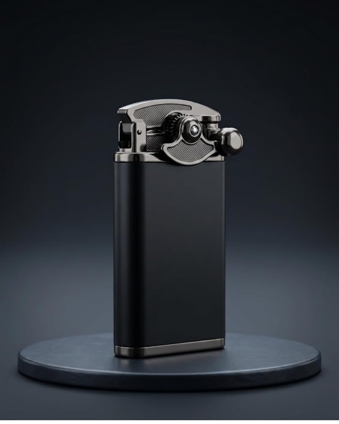 Vintage Black Pocket Lighter for Men, Windproof Jet Flame, Metal Refillable Cigarette Lighter, Stylish Compact Lighter for Smoking, Travel & Outdoor Use Lighter Cigarette Pocket-image-25