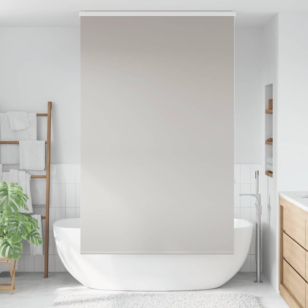 Tenda a Rullo per Doccia con Cassonetto 140x240cm Grigio Chiaro | Tenda avvolgibile salvaspazio per il bagno, ideale per doccia e vasca. Struttura in alluminio e PEVA grigio.