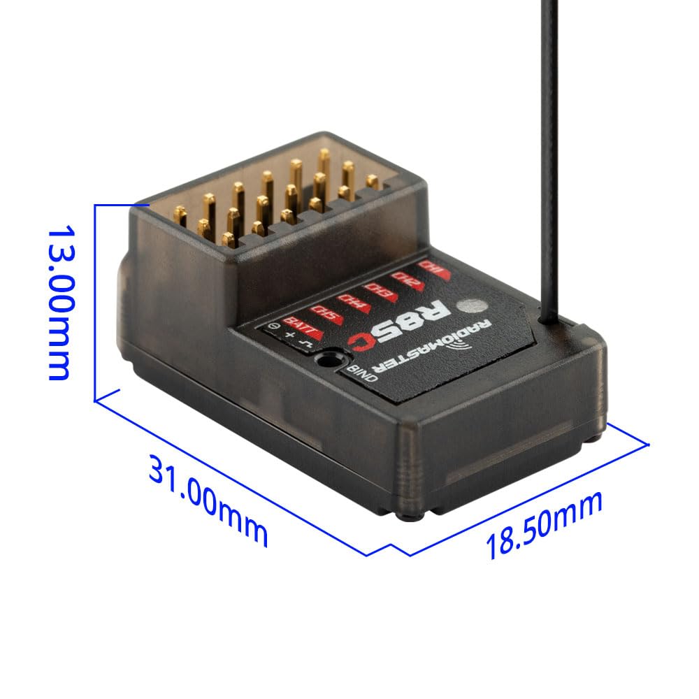 Radiomaster R85C 5ch 2.4GHz 4in1Multi-protocol PWM Receiver External Antenna