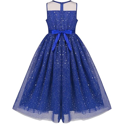 Sunny Fashion Girls Dress Flower Lace Top Burgundy Gradient Skirt Sleeveless2