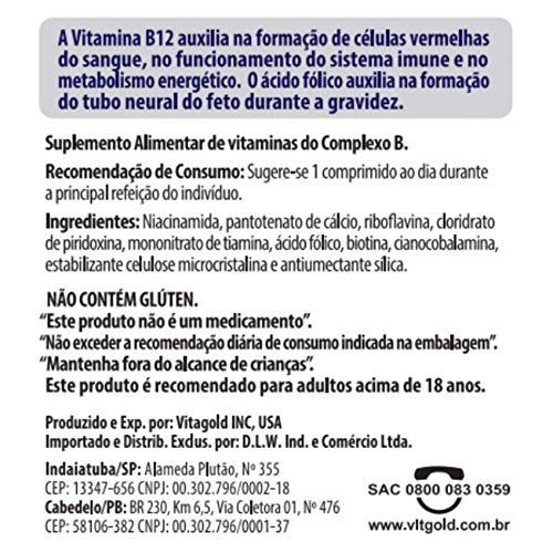 B Complex, 100 Comprimidos - Vit Gold