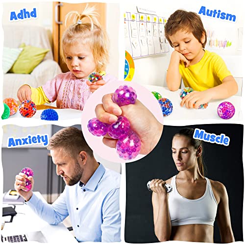 Inscraft 22 Pack Stress Balls Set For Kids And Adults, Squishy Fidget Toys With High Resistance, Anxiety Calming Autism Add/Adhd Sensory Balls #TOP4