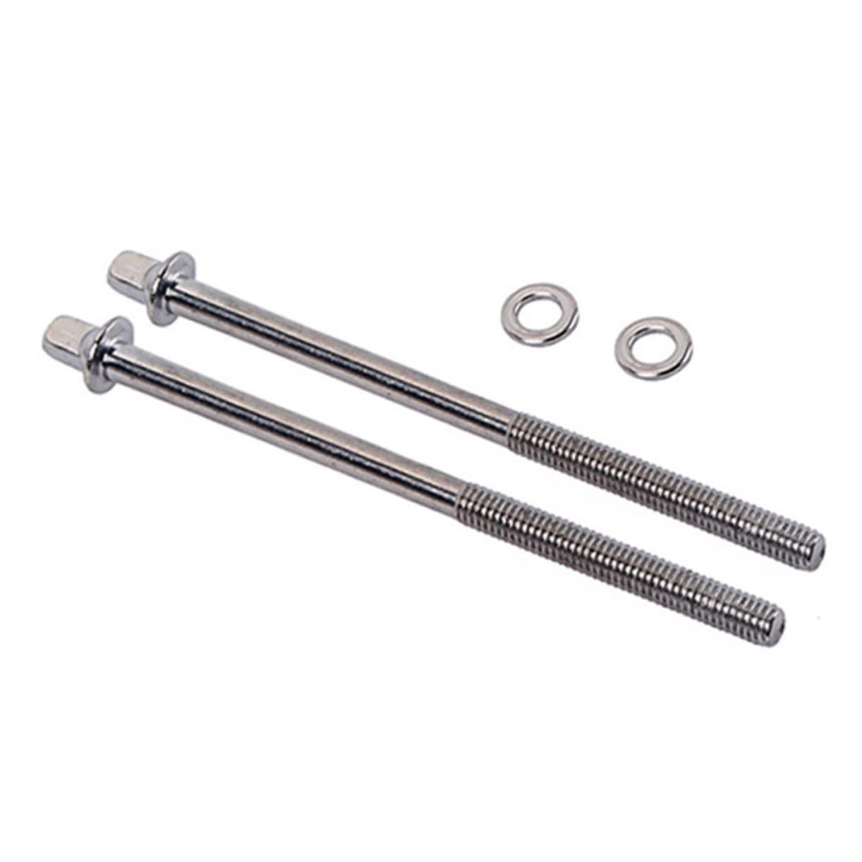 Yardwe 2pcs Snare Drum Tension Rods Drum Key Rods Replacement Parts for Plated Screws for Repairs Silver