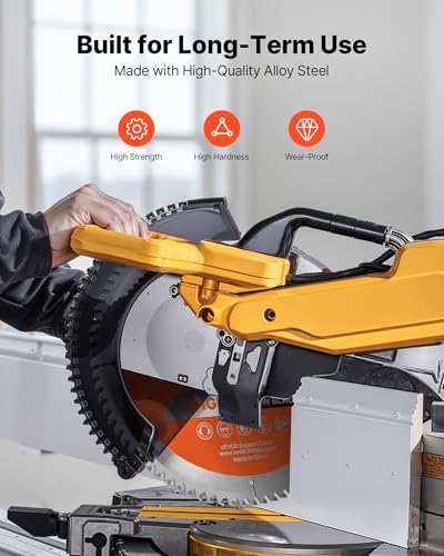 VEVOR Kreissägeblatt (305 mm Durchmesser & 80 scharfe Zähne & 3 mm Dicke) für Sperrholz OSB Hartholz, kompatibel mit Kreissäge, Sägeblatt aus Legierung mit geräuschreduzierenden Wärmeabzügen