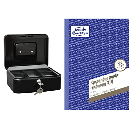 AVERY Zweckform 318 Kassenbestandsrechnung A5 Weiß 50 Blatt AVERY Zweckform 318 Kassenbestandsrechnung – A5, 50 Blatt Pro Heft (2 Stück Im Pack) Kassenbuch A5