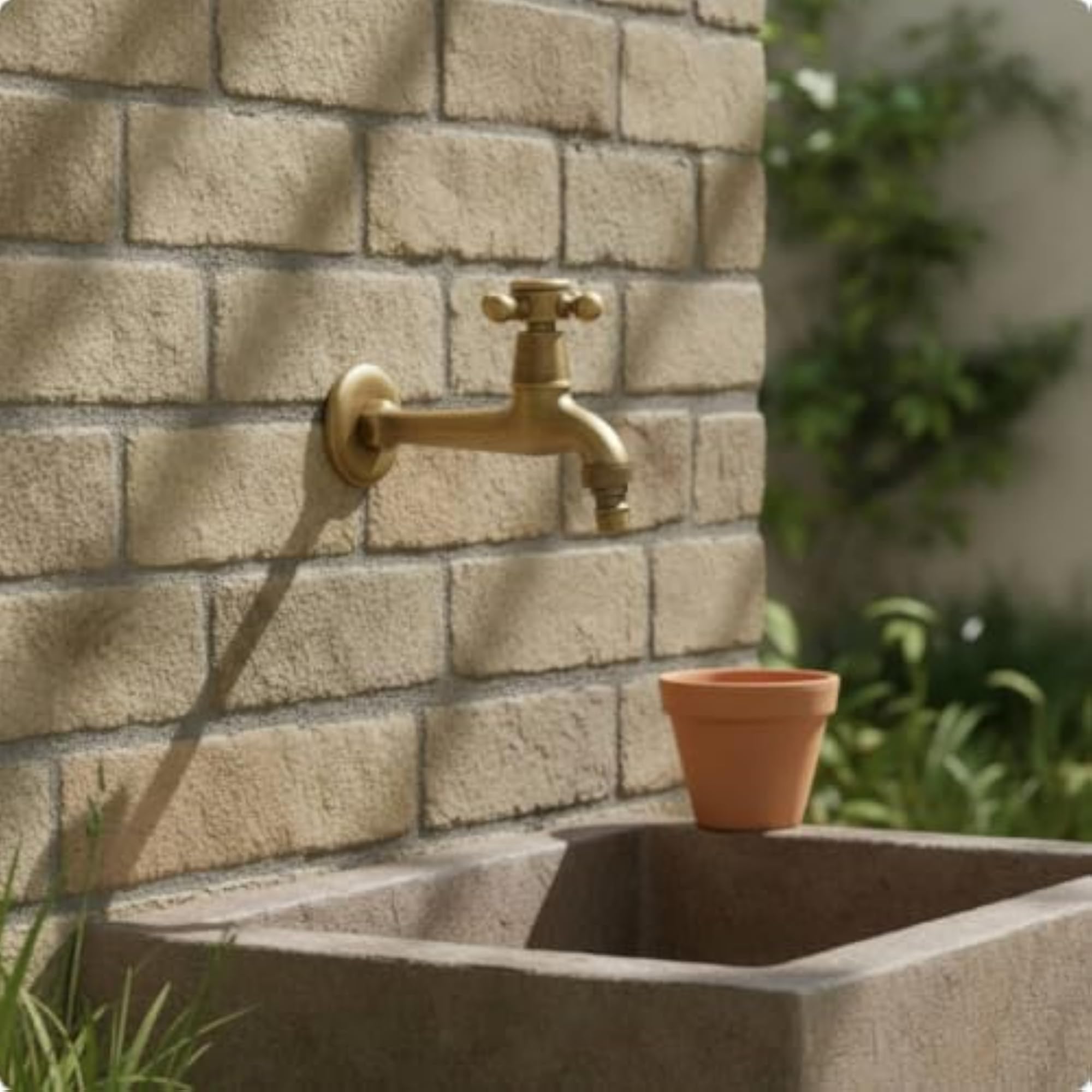Antique Brass Wall-Mounted Faucet, Vintage-Inspired