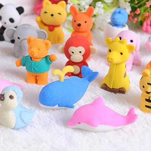 Ohill Pack Of 32 Animal Erasers Bulk Kids Pencil Erasers Puzzle Erasers Mini Novelty Erasers For Classroom Rewards, Party Favors, Games Prizes, Carnivals Gift And School Supplies #TOP5