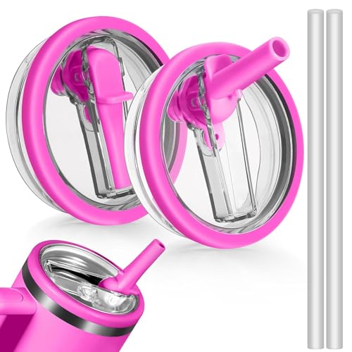 2 Pack 30 oz Leak Proof Lid for Stanley Quencher H2.0 FlowState Tumbler, 30 oz Tumbler Flip Straw Lid Replacement, BPA-Free, Spill Proof Reusable Tumbler Cover for Travel Work Picnic Car