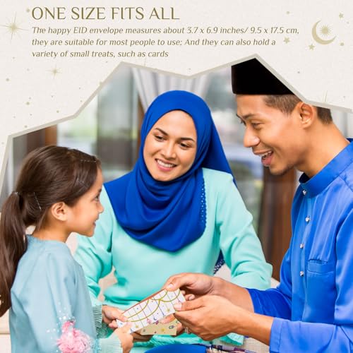 Faccito 20 Eid Mubarak Geldumschläge Ramadan Umschläge Ramadan Geld Geschenke Muslim Karte Umschläge Gutschein Umschläge 2 Stilen Festliche Moschee Briefumschläge(Exquisit,Bunt)